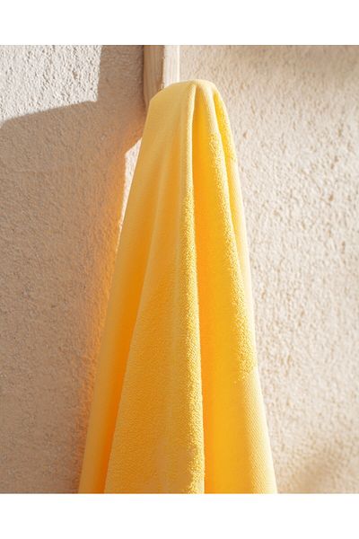 Madame Coco Corail Strandtuch, 100 % Baumwolle, Gelb, 70 x 150 cm