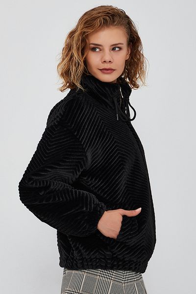 Derimod Insbruck Women's Black Teddy Coat 23Wgd5124Ff