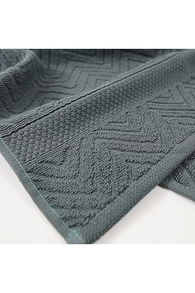 Class Home Collection Set of 2 absorbent towels, 100% Cotton Jacquard, 480 gsm, 50x100 cm + 70x140 cm, Thalassa Anthracite