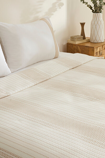 Karaca Home Rise 100% Cotton Linen Double Pique Set Beige