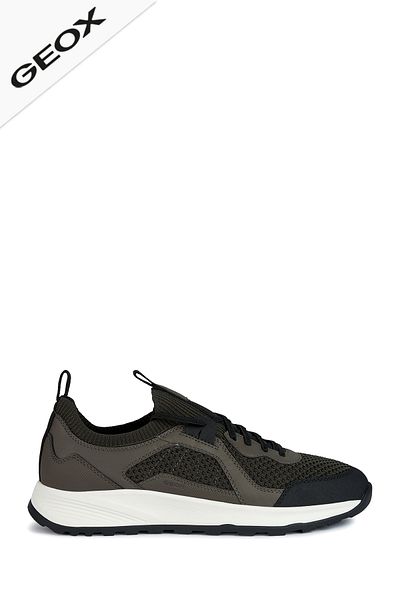 Geox Tenis U Terrestre cu detalii din piele verde pentru bărbați U35eya06kekc3391