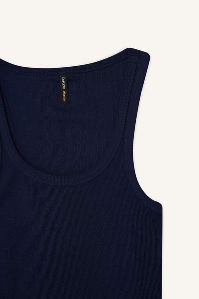 DeFacto New Season Slim Fit Slim Fit Basic Plain Round Neck Ribbed Camisole Undershirt