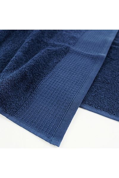 Class Home Collection Set 2 prosoape absorbante, 100% bumbac, 480 g/m², 50x100 cm + 70x140 cm, Nicodemus, bleumarin
