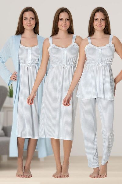Pelin Set de 4 pijamale pentru femei, cu bretele, pentru maternitate