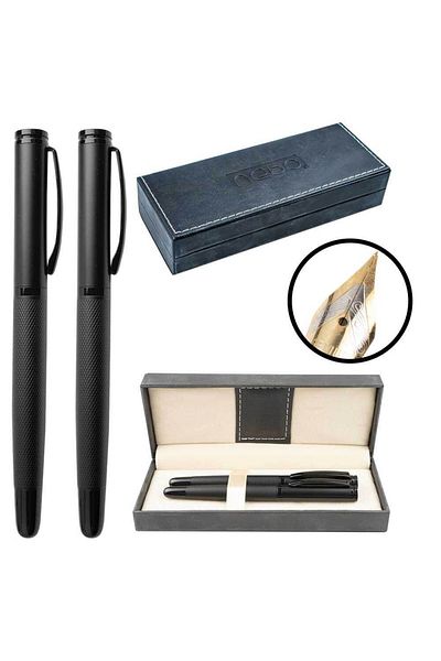 NEBO Black Ballpoint Pen Black Case Set
