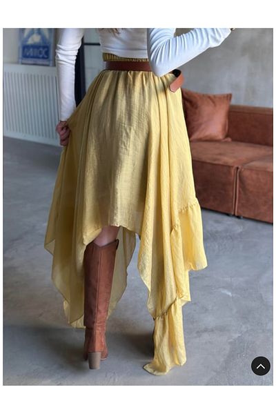 Bak'ap Premium Lined Asymmetrical Bohemian Tulle Skirt