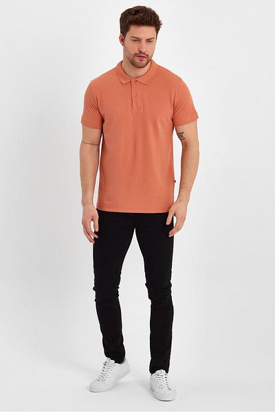 yakamor Men's Compact Combed Cotton Pola Collar T-Shirt