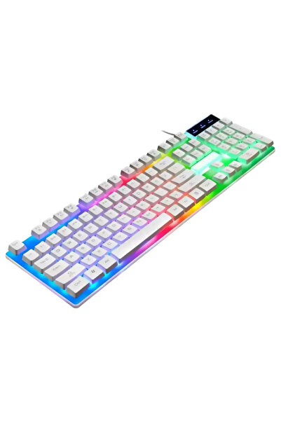 MASLİNG Profesyonel Gaming Rgb Işıklı Kablolu Klavye Beyaz