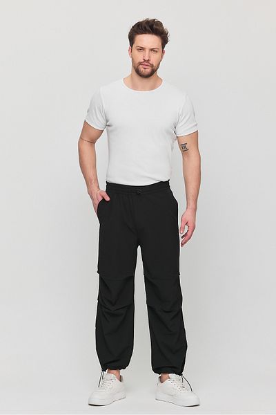 YXC Trend Maker Parachute Fabric Pocket Adjustable Leg Baggy Trousers