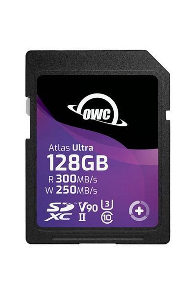 OWC بطاقة ذاكرة أطلس الترا SDXC UHS-II V90 بسعة 128 جيجابايت