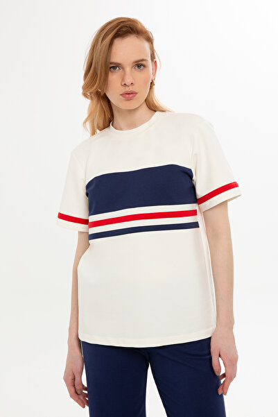 kı.we Çizgi Şerit Detaylı Ekru Eşofman Takımı