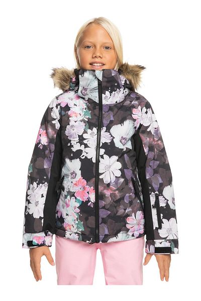 Roxy Girls Snowboard Jacket Jet Ski Girl Black Girls Snowboard Jacket Ergtj03162