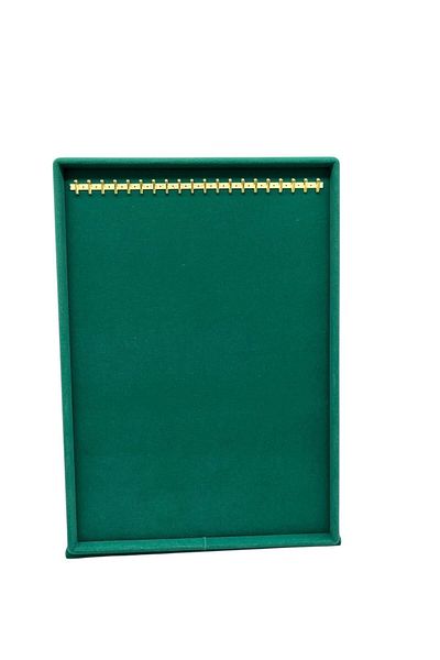 MeGass Dekor Domestic Production Suede Fabric Nailed Green Color 34/24 Cm Pedestal Rosary Jewelry Stand
