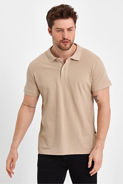 yakamor Ανδρικό μπλουζάκι με συμπαγές χτενισμένο βαμβακερό γιακά Pola