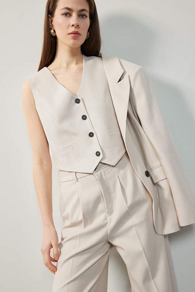 DeFacto New Season V-Neck Buttoned Blazer Vest