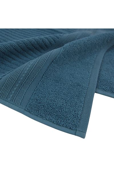 Class Home Collection Set of 2 highly absorbent towels, 100% Cotton Jacquard, 520 gsm, 50x100cm + 70x140cm, Erasmos,Petrol