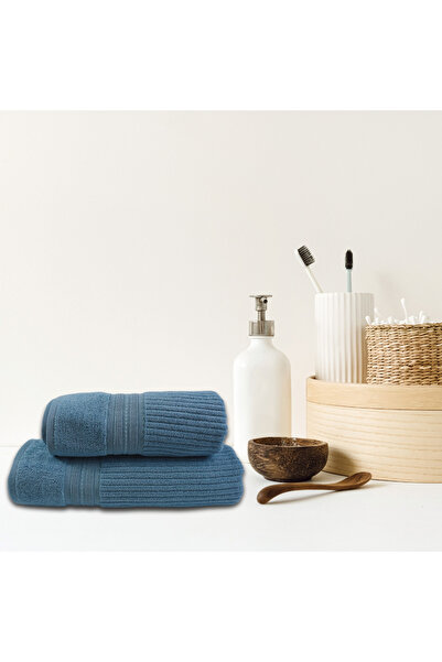 Class Home Collection Set of 2 absorbent towels, 100% Cotton Jacquard, 520 gsm, 50x100 cm+70x140 cm, Erasm