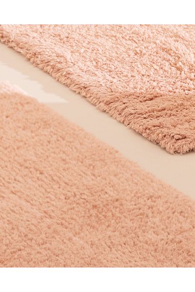 Madame Coco Cameo 2-teilige Badematte aus Baumwolle – Puder – 60 x 100 cm