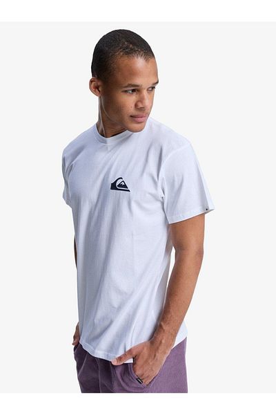 Quiksilver Мъжка бяла тениска с кръгло деколте Home Mini Logo