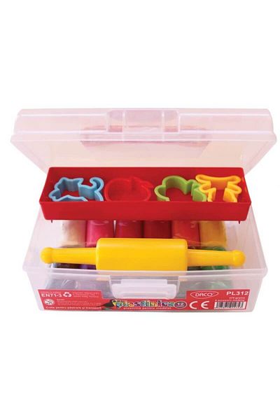 daço Plasticine 12 colors 375g in box Daco