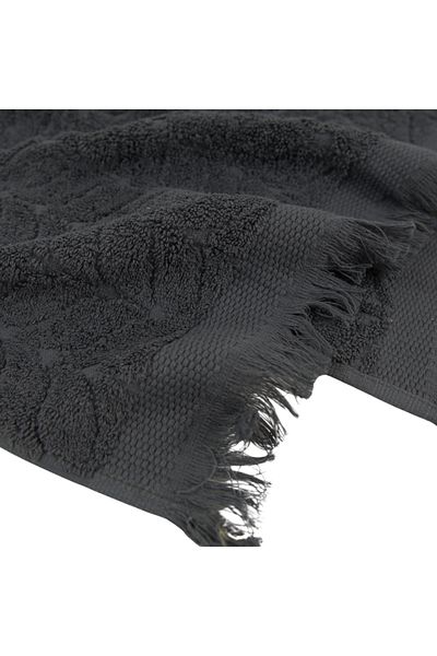 Class Home Collection Set of 2 highly absorbent towels, 100% Jacquard Cotton, 430 gsm, 50x100cm+70x140cm, Ireneus, Gray