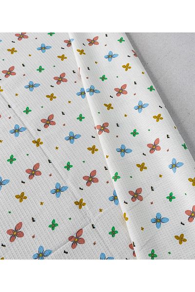 Menderes Home Cotton Collection Double Pique Flowers