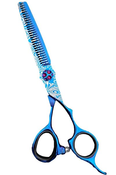 KİOSKİ Profesyonel Lüks Ara (Efile) Makas 440-C 6 Numara Mavi