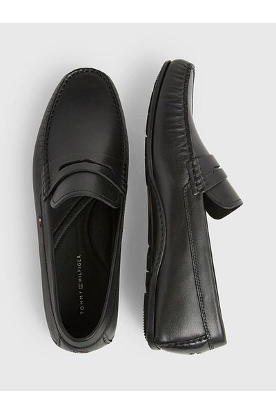 Tommy Hilfiger Men's Genuine Leather Shoes – Tommy Hilfiger Black on Heel Fm0Fm04810-Bds