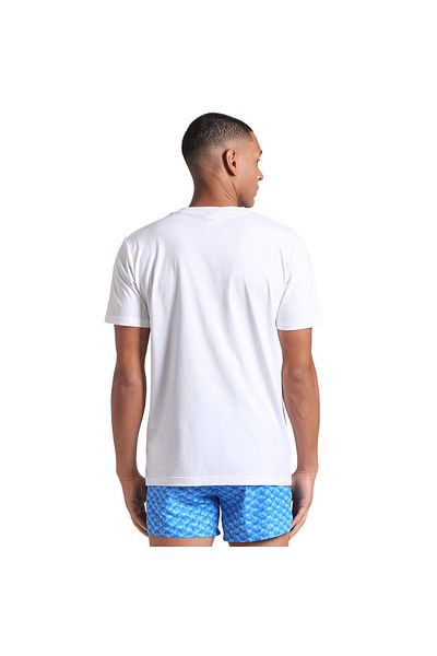ARENA Water Prints Ανδρικό λευκό μπλουζάκι σε casual στυλ 009406100