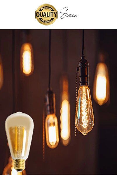 Svein 3 Adet Vintage Spiral Filament Rustik Retro Akkor LED Ampul Yüksek Işıklandırma Lamba Gün Işığı E27