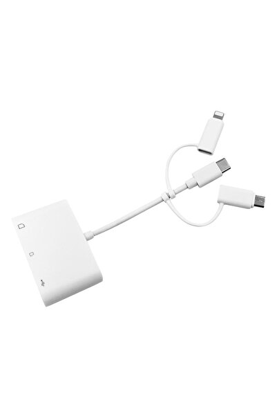 Techmaster Type-c Iphone Micro Usb Çok Fonksiyonlu Usb Otg Kart Okuyucu