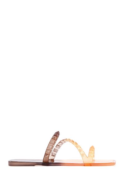 Derimod Brown Transparent Jelly Women's Slippers - 24sfe4922pv