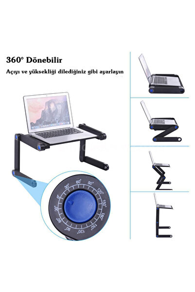 Techmaster Yükseklik Ayarlı Laptop Notebook Ders Çalışma Masası