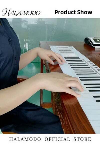 HALAMODO 88 Keys Piano Keyboard Fingering Practice Chart Portable Practice Comparison Chart Sheet Piano Teach