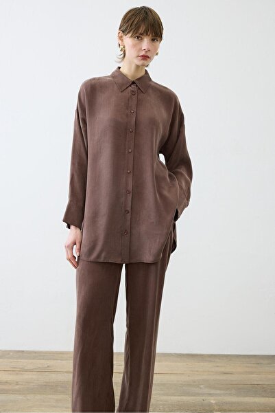 TERZİ DÜKKANI Prime Grind Silk Trouser Suit Brown