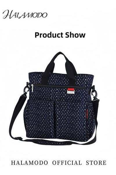 HALAMODO Baby Diaper Bag Set of Tote & Storage Bag & Cart Strap & Shoulder Strap & Diaper Pad & Insulated Bot
