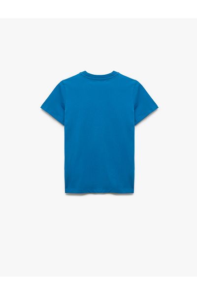 Koton Tricou imprimat cu mânecă scurtă din bumbac cu decolteu
