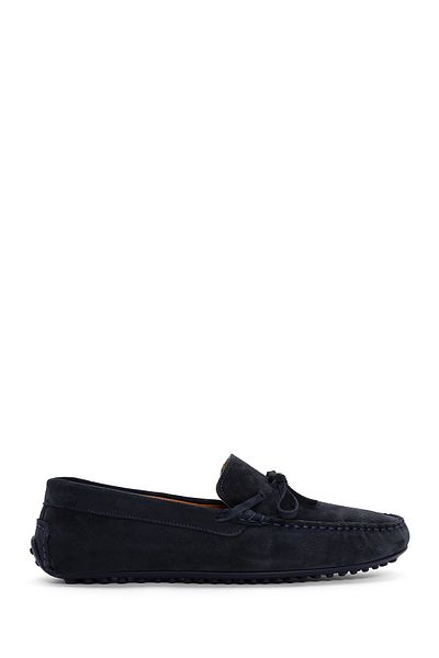 Derimod Navy Blue Suede Leather Men's Loafer - Casual 24sfd 630010