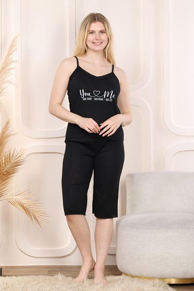 DPARİS Printed Rope Strap Capri Pajama Set