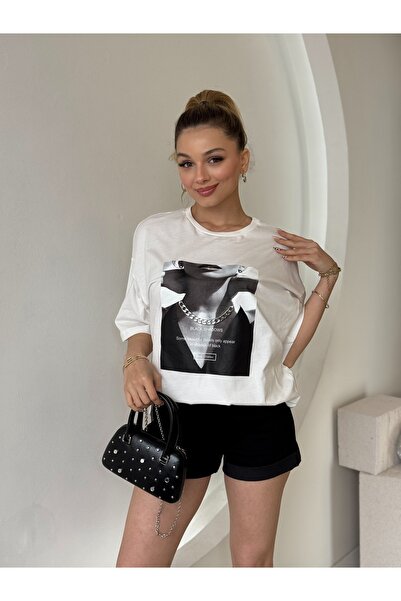 FEHUBLOOM Black Leather Belted Denim Shorts