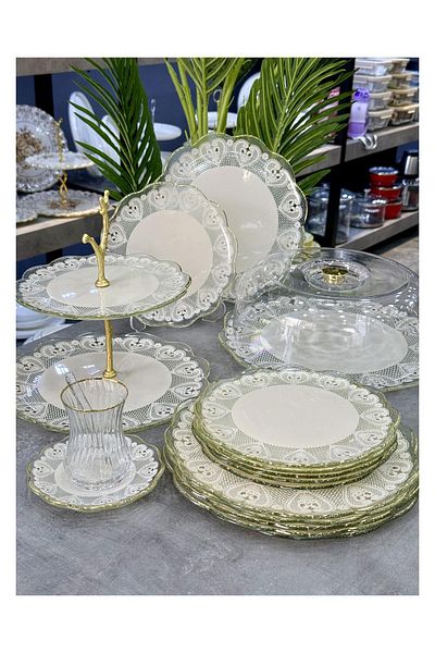Doğudeko Leviston Flower 34 Piece Tea Time