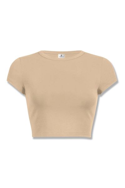Trendiz Women's Basic Crop Stone