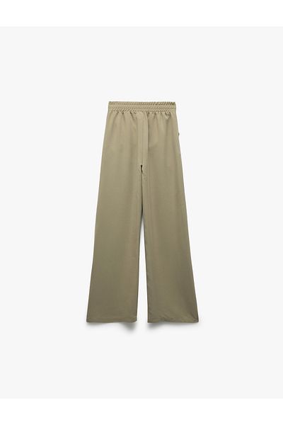 Koton Modal Blended Buttoned Pocket Wide Leg Trousers