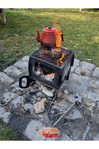 TASAGRAM Katlanabilir Sac Kare Mangallık