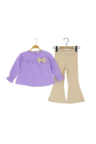 CRASSİ Kız Çocuk Taytlı Takım Fiyonklu