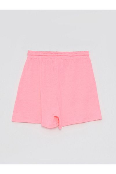 LC Waikiki Elastic Waist Printed Girl's Shorts