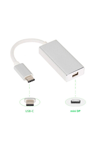 Techmaster Type-c To Mini Displayport Minidp Görüntü Aktarım Kablosu
