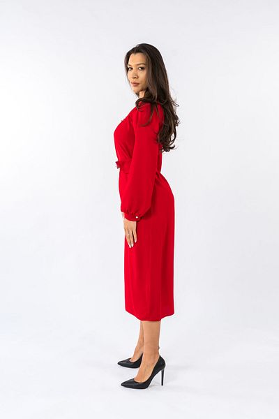 Gorgeaux Red Dress With Cord Martina - 4xl(48)