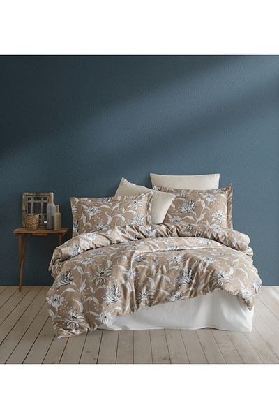 Class Home Collection Double Linen Set, Class Home Collection 100% Satin Cotton 210TC 6 Pieces Duvet Cover 200x220 Vitale