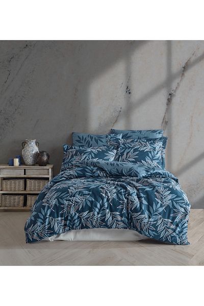 Class Home Collection Double Linen Set Class Home Collection 100% Satin Cotton, 210TC 6 Pieces Duvet Cover 200x220cm Irene
